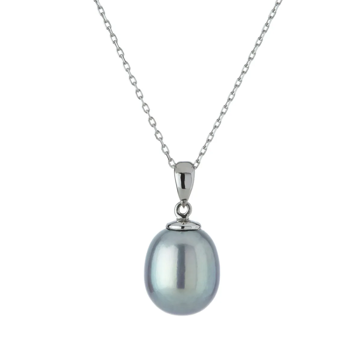 Tomfoolery 9ct White Gold Light Grey Pearl Pendant Outlet