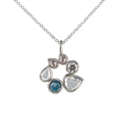 Tomfoolery 18ct White Gold Mixed Diamond Pendant Online
