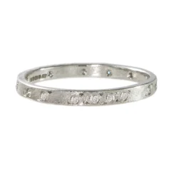 Tomfoolery 18ct White Gold With Grain Set Diamond Ring Online