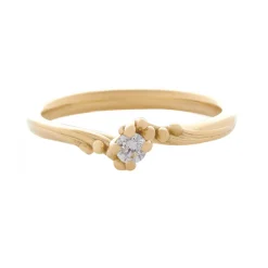 Tomfoolery 18ct Yellow Gold & Diamond Solitaire Ring Outlet
