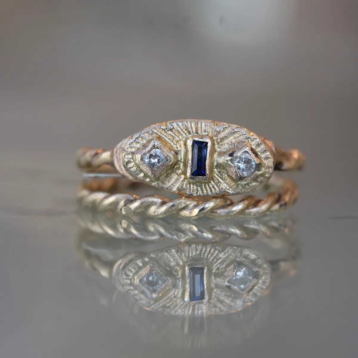 Tomfoolery 14ct Yellow Gold ‘ Twist of Fate & Meaning’ Ring New