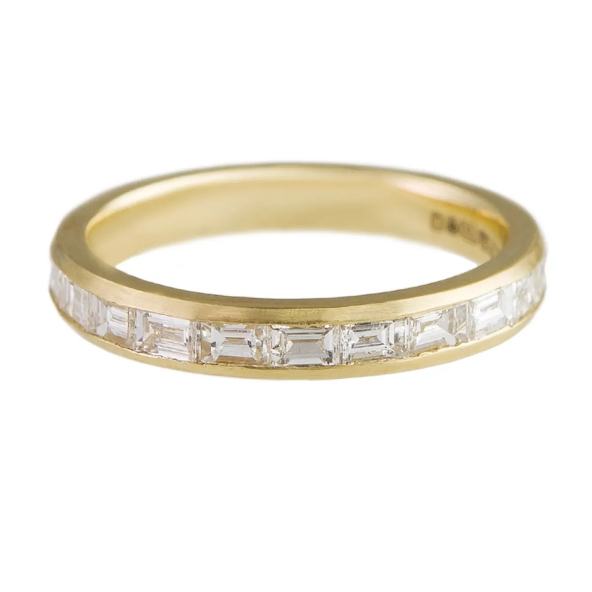 Tomfoolery 18ct Yellow Gold Baguette Diamond Channel Eternity Ring Outlet