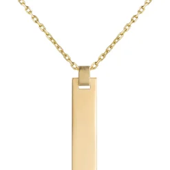 Tomfoolery 9ct Yellow Gold Bar Tag Pendant Discount