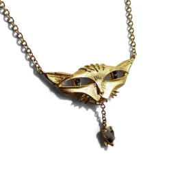 Tomfoolery 14ct Yellow Gold Bastet Cat Pendant Black Diamond Discount