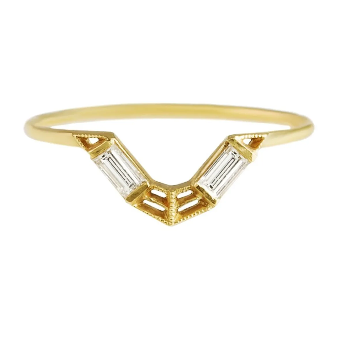 Tomfoolery 14ct Yellow Gold Diamond Elleyo Ring Outlet