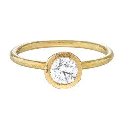 Tomfoolery 18ct Yellow Gold Diamond Solitaire Ring Clearance