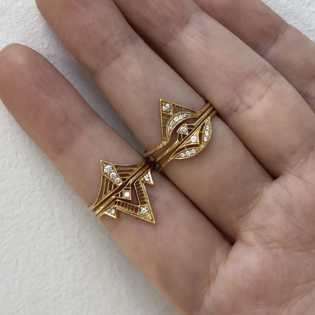 Tomfoolery 14ct Yellow Gold Diamond Vela Ring Sale