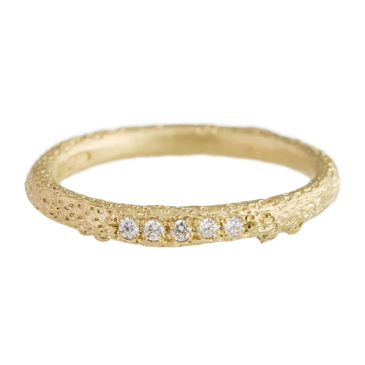 Tomfoolery 9ct Yellow Gold Grain Set Diamond Ocean Barnacle Cluster Ring Outlet