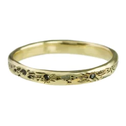 Tomfoolery 9ct Yellow Gold Moon Crater Textured Ring Sale