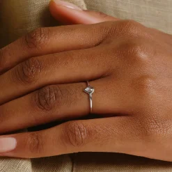 Tomfoolery 18ct Yellow Gold Single Pear Rose Cut Diamond Ring Clearance