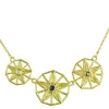 Tomfoolery 18ct Yellow Gold Triple Sapphire Star Necklace Clearance