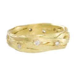 Tomfoolery 18ct Yellow Gold Wrap Eternity Ring With Diamonds Outlet