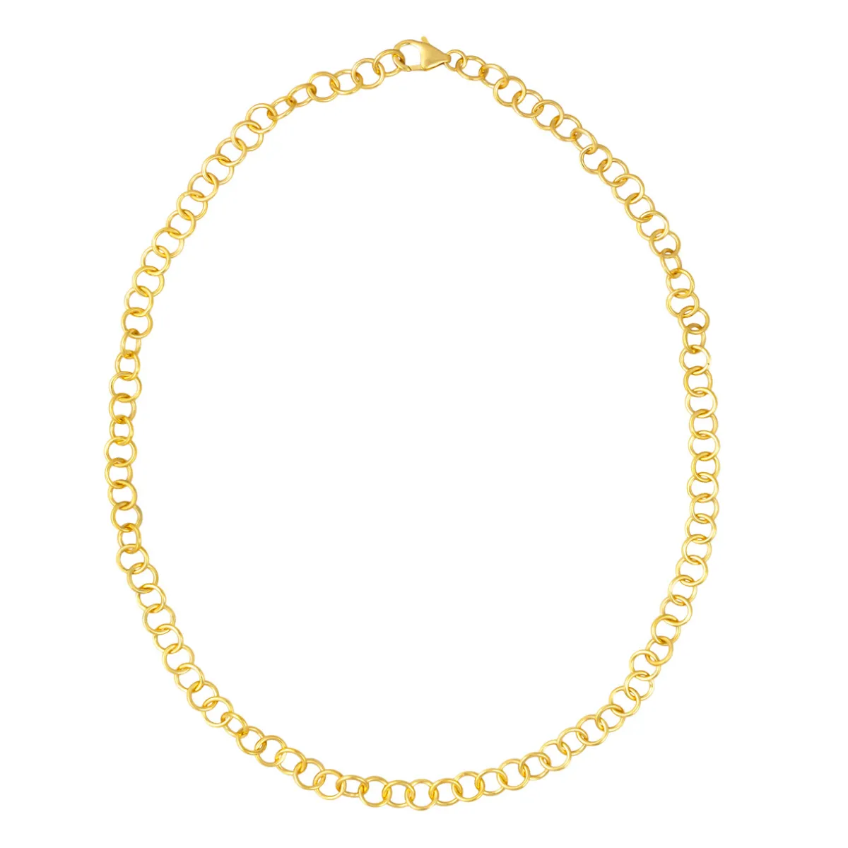 Tomfoolery Curve Circle Chain Necklace New