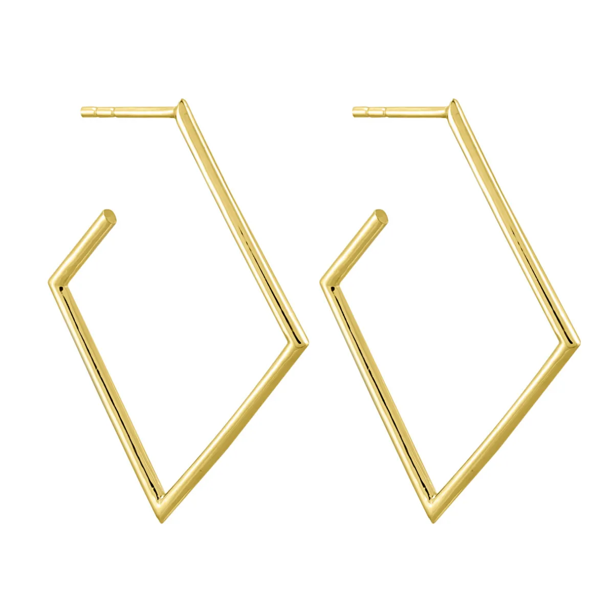 Tomfoolery Curve Diamond Hoops New