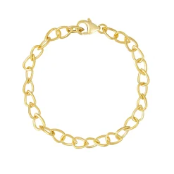 Tomfoolery Curve Pear Chain Bracelet New