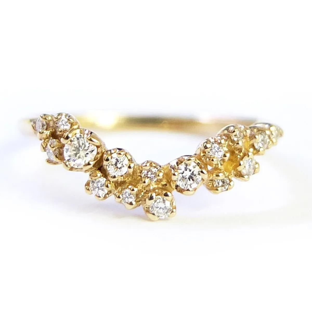 Tomfoolery Curved Grand Cluster Ring Fashion
