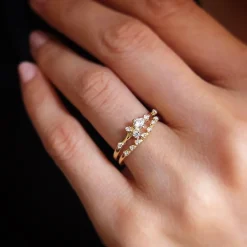 Tomfoolery Curved Seven Diamond Ring Outlet