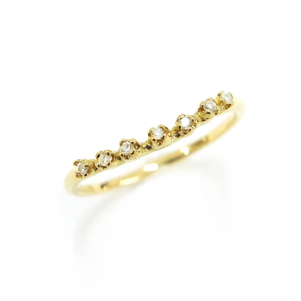 Tomfoolery Curved Seven Diamond Ring Outlet