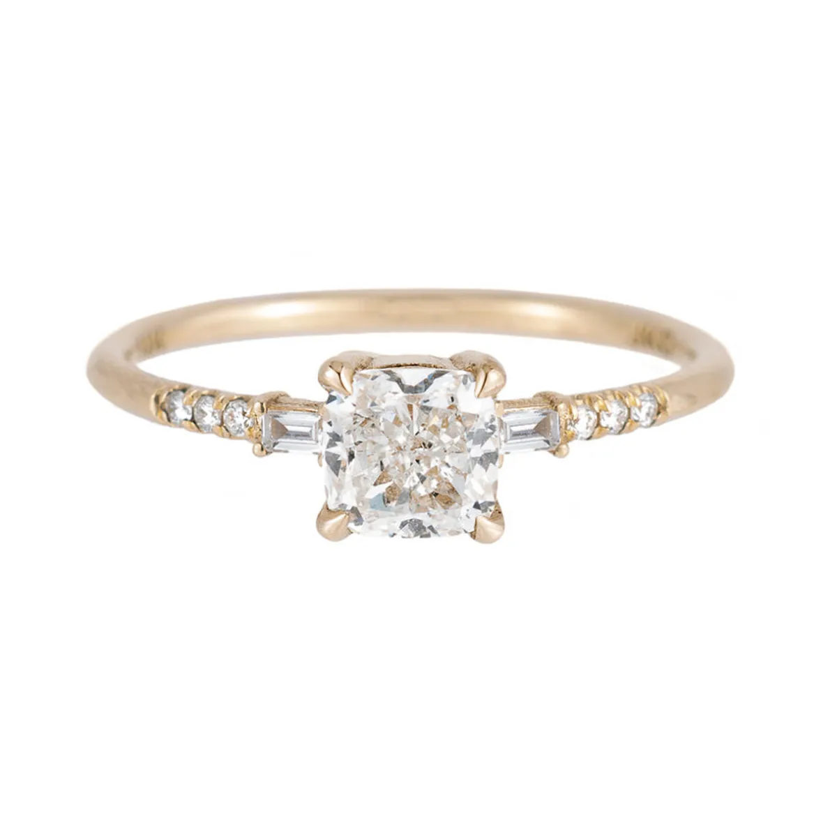 Tomfoolery Cushion Cut Diamond Melody Equilibrium Ring Discount