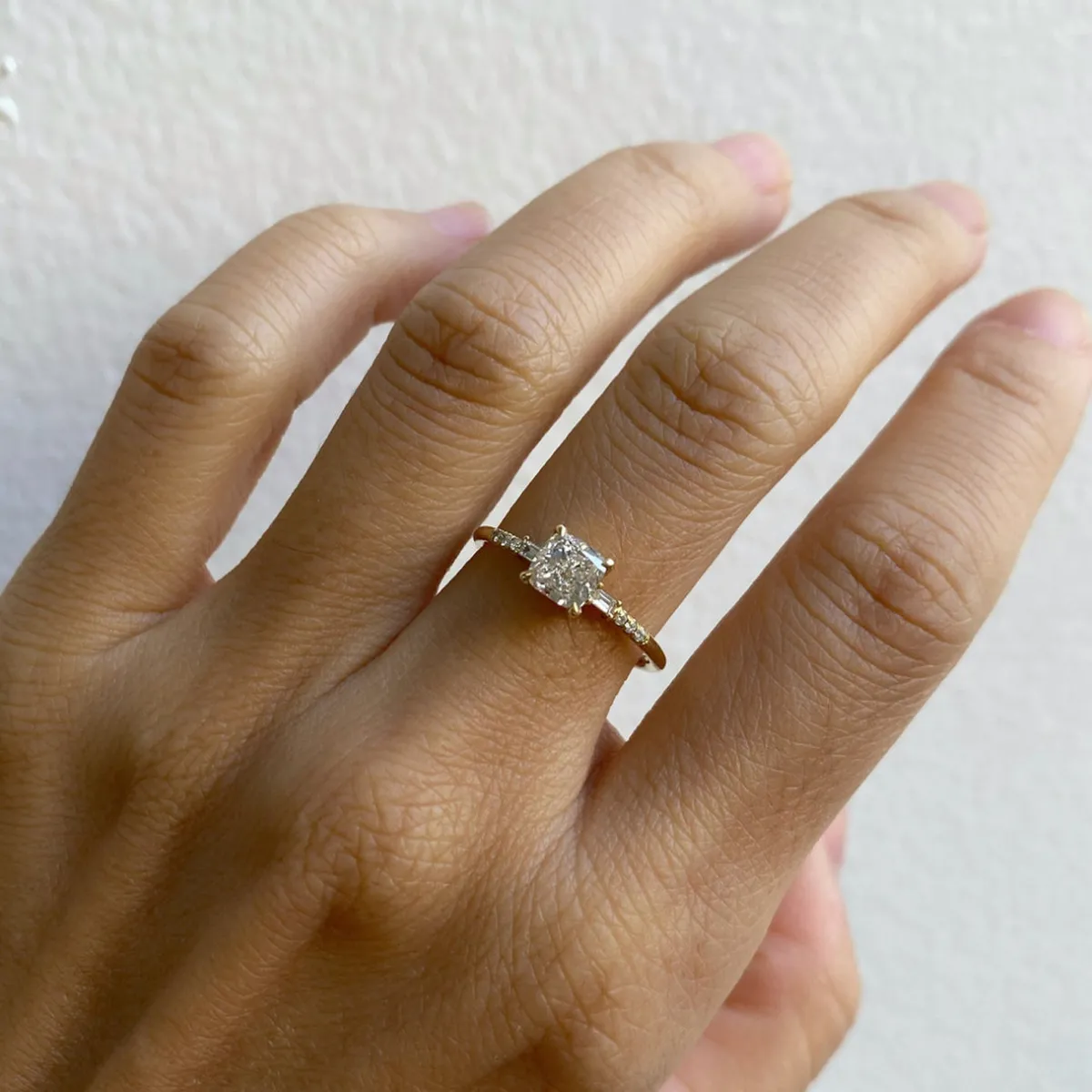 Tomfoolery Cushion Cut Diamond Melody Equilibrium Ring Discount
