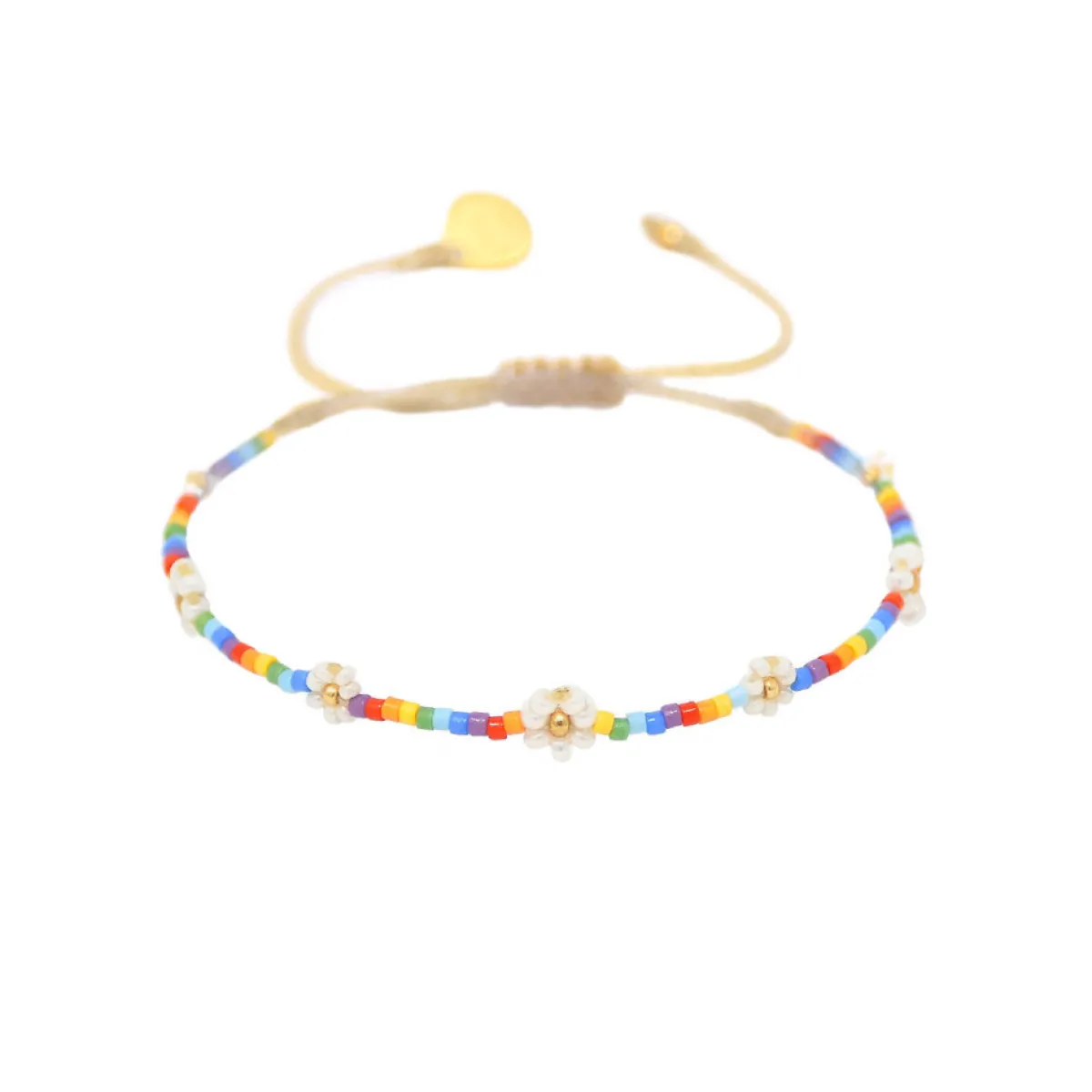 Tomfoolery Daisy Rainbow Friendship Bracelet Clearance