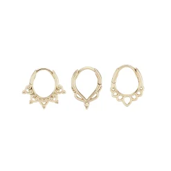 Tomfoolery Dala Canelle Round Clicker Hoop Fashion