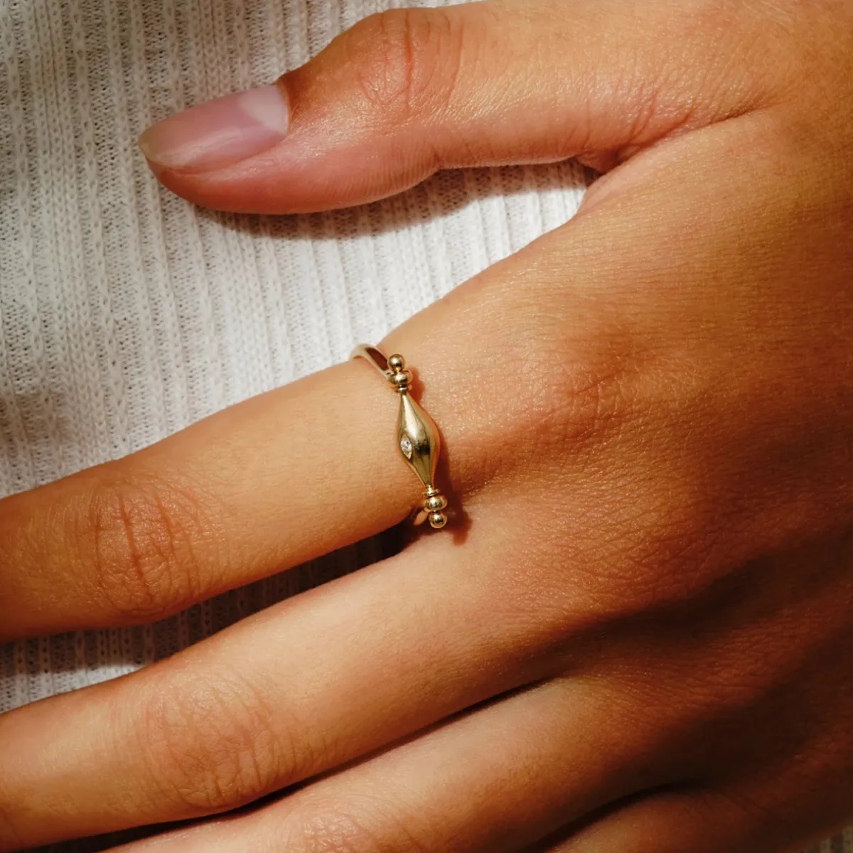 Tomfoolery Dala Mudra Ojo Spinner Ring New