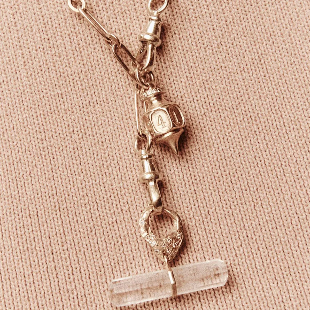 Tomfoolery Debbie N°3 9ct Yellow Gold Necklace Hot
