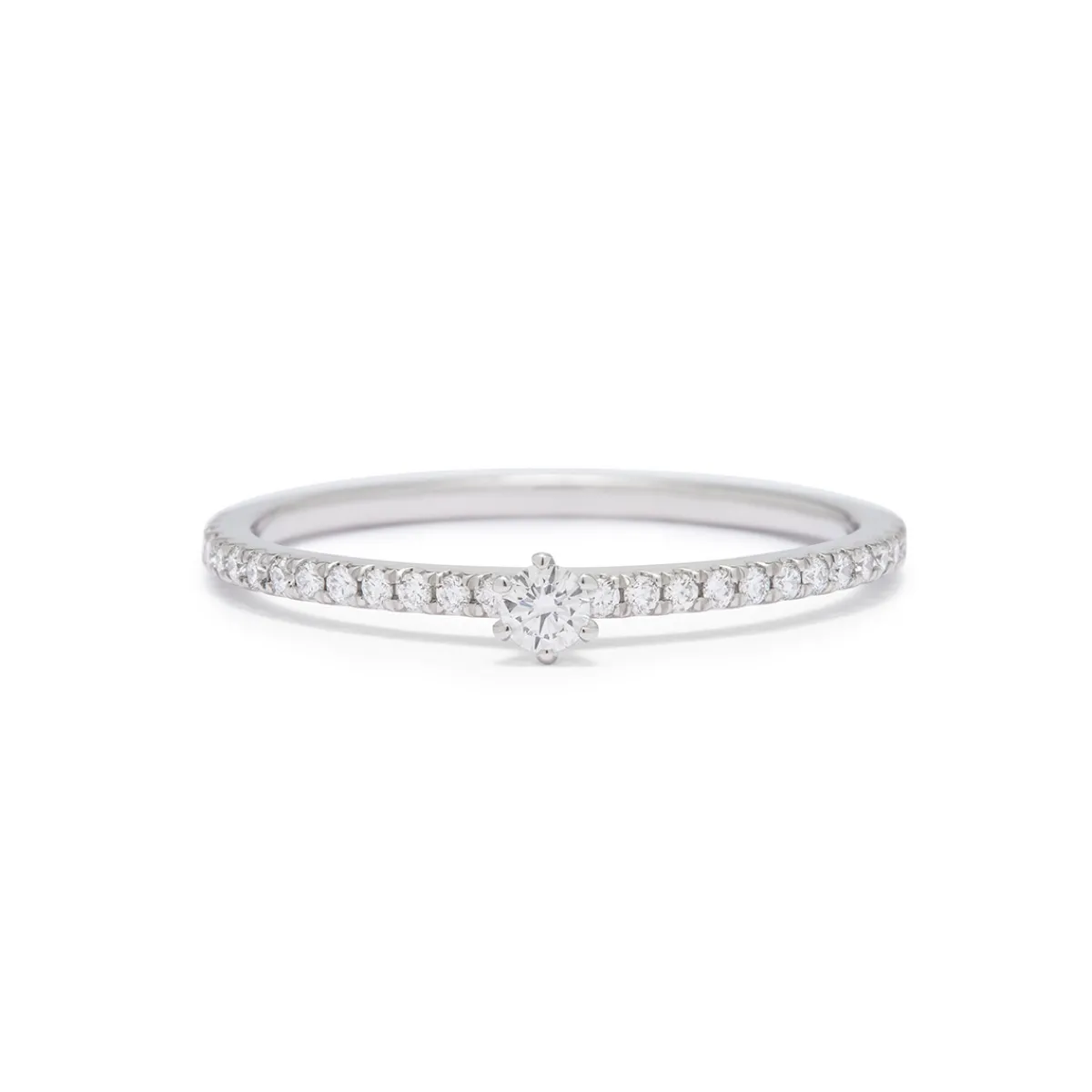 Tomfoolery Delicate Diamond Pave Solitaire Ring Best