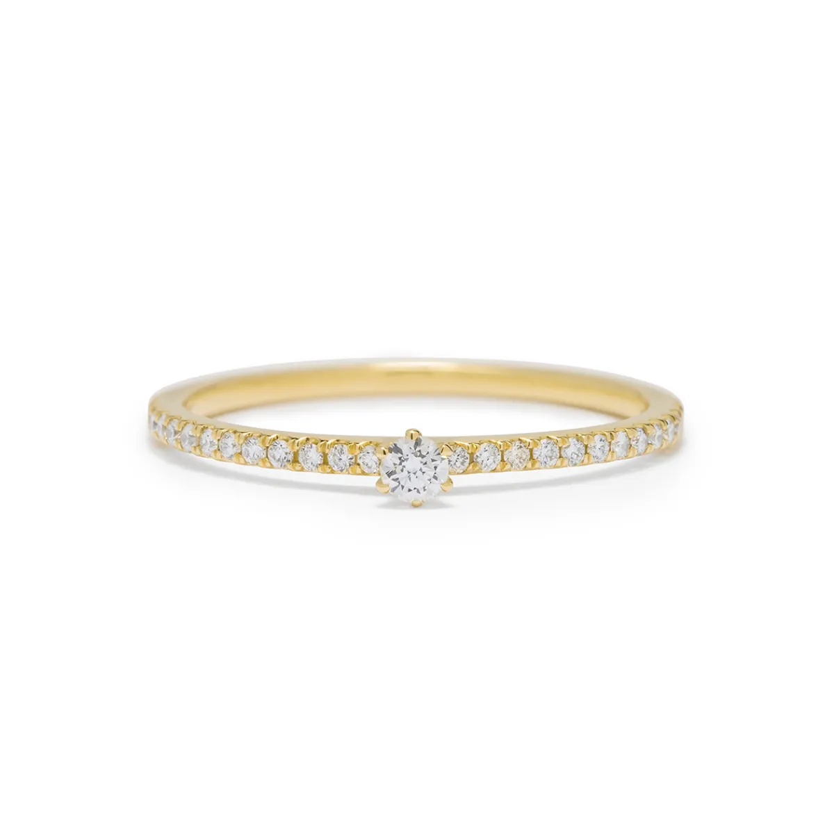 Tomfoolery Delicate Diamond Pave Solitaire Ring Best