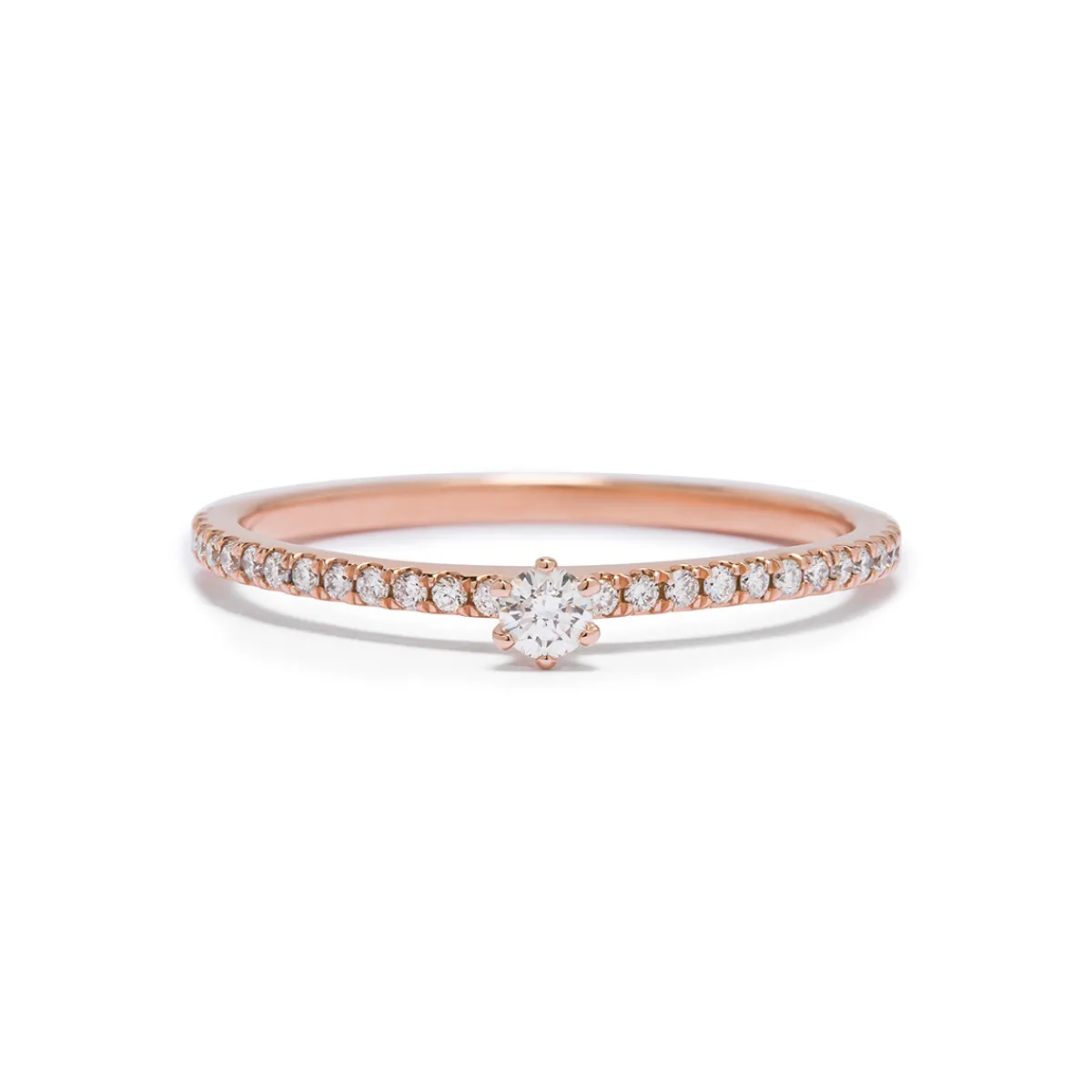 Tomfoolery Delicate Diamond Pave Solitaire Ring Best
