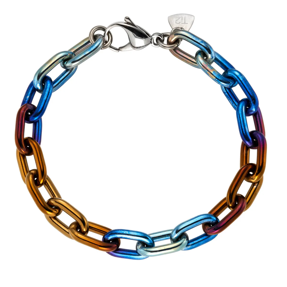 Tomfoolery Denim Titanium Anchor Chain Bracelet Fashion
