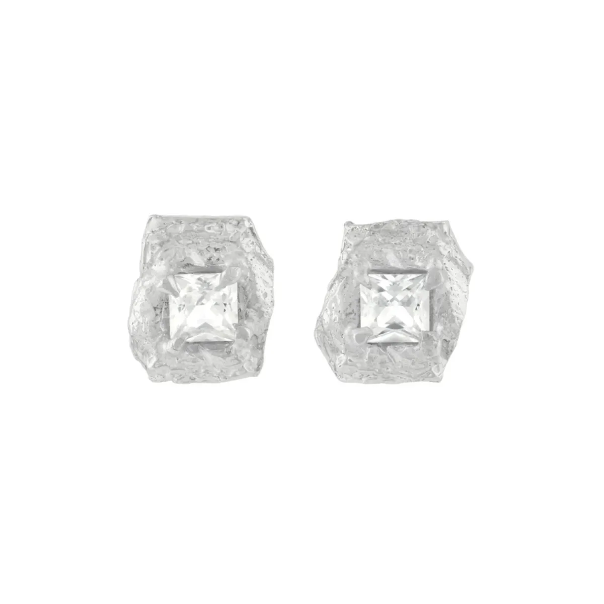 Tomfoolery Deti Silver White Sapphire Studs Sale