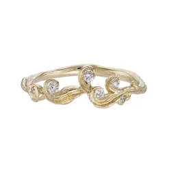Tomfoolery Dew Drop Furl Diamond Wedding Band Sale