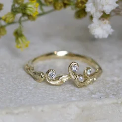 Tomfoolery Dew Drop Furl Diamond Wedding Band Sale