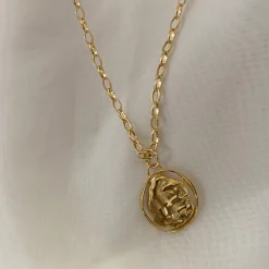 Tomfoolery Dia Arc Necklace Gold Plated Fashion