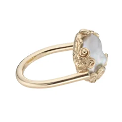 Tomfoolery Diamond & Pearl Trilogy Art Ring Discount