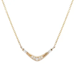 Tomfoolery Diamond Baguette Wave Necklace Hot