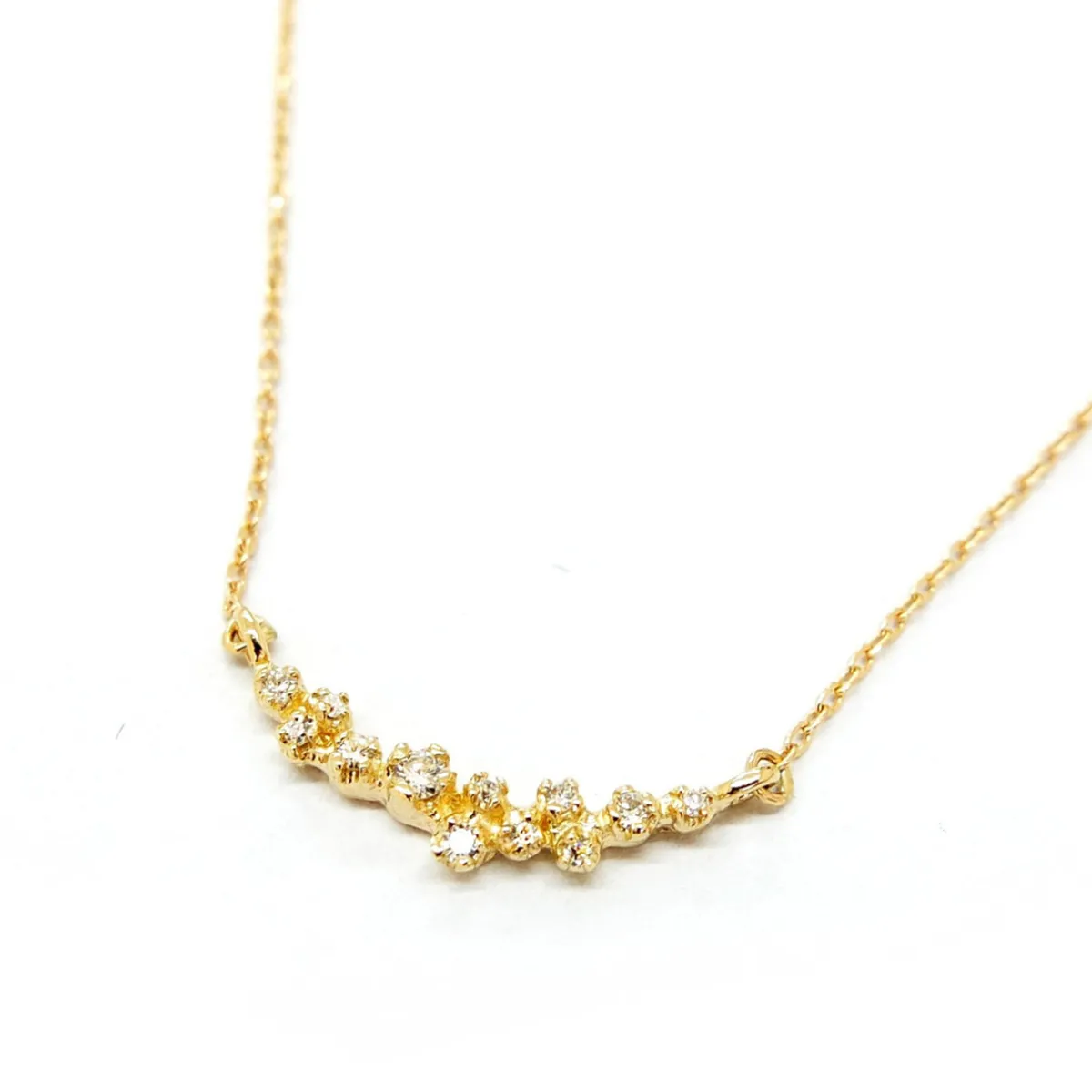 Tomfoolery Diamond Cluster Garland Necklace Clearance