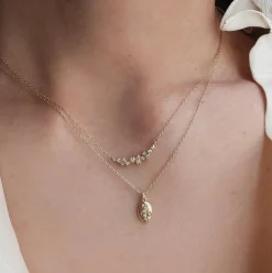 Tomfoolery Diamond Cluster Garland Necklace Clearance