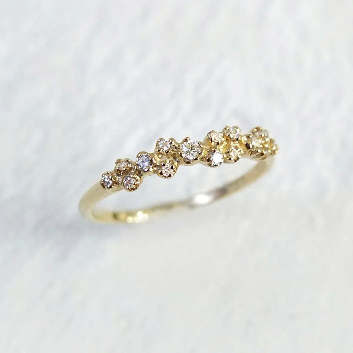 Tomfoolery Diamond Cluster Garland Ring Fashion