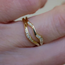 Tomfoolery Diamond Curved Arc Band Sale