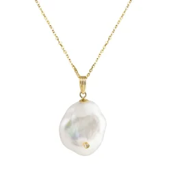 Tomfoolery Diamond Keshi Pearl Pendant Best