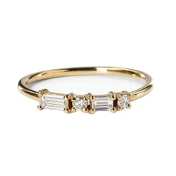 Tomfoolery Diamond Pillar Ring Discount