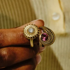 Tomfoolery Diamond Rosette Ring Clearance