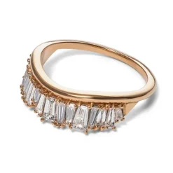 Tomfoolery Diamond Single Ruched Band Ring  in 20ct Rose Gold Best