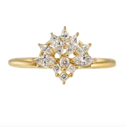 Tomfoolery Diamond Snowflake Ring Outlet