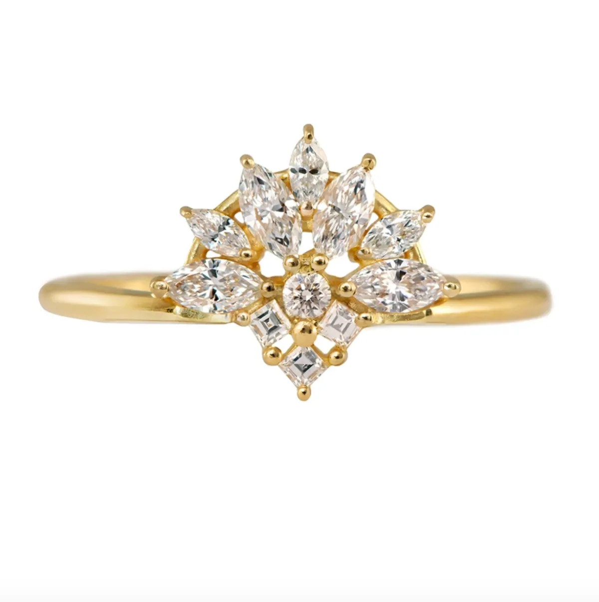 Tomfoolery Diamond Snowflake Ring Outlet