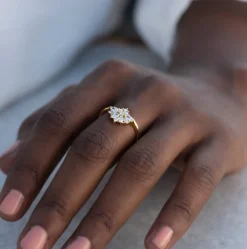 Tomfoolery Diamond Snowflake Ring Outlet