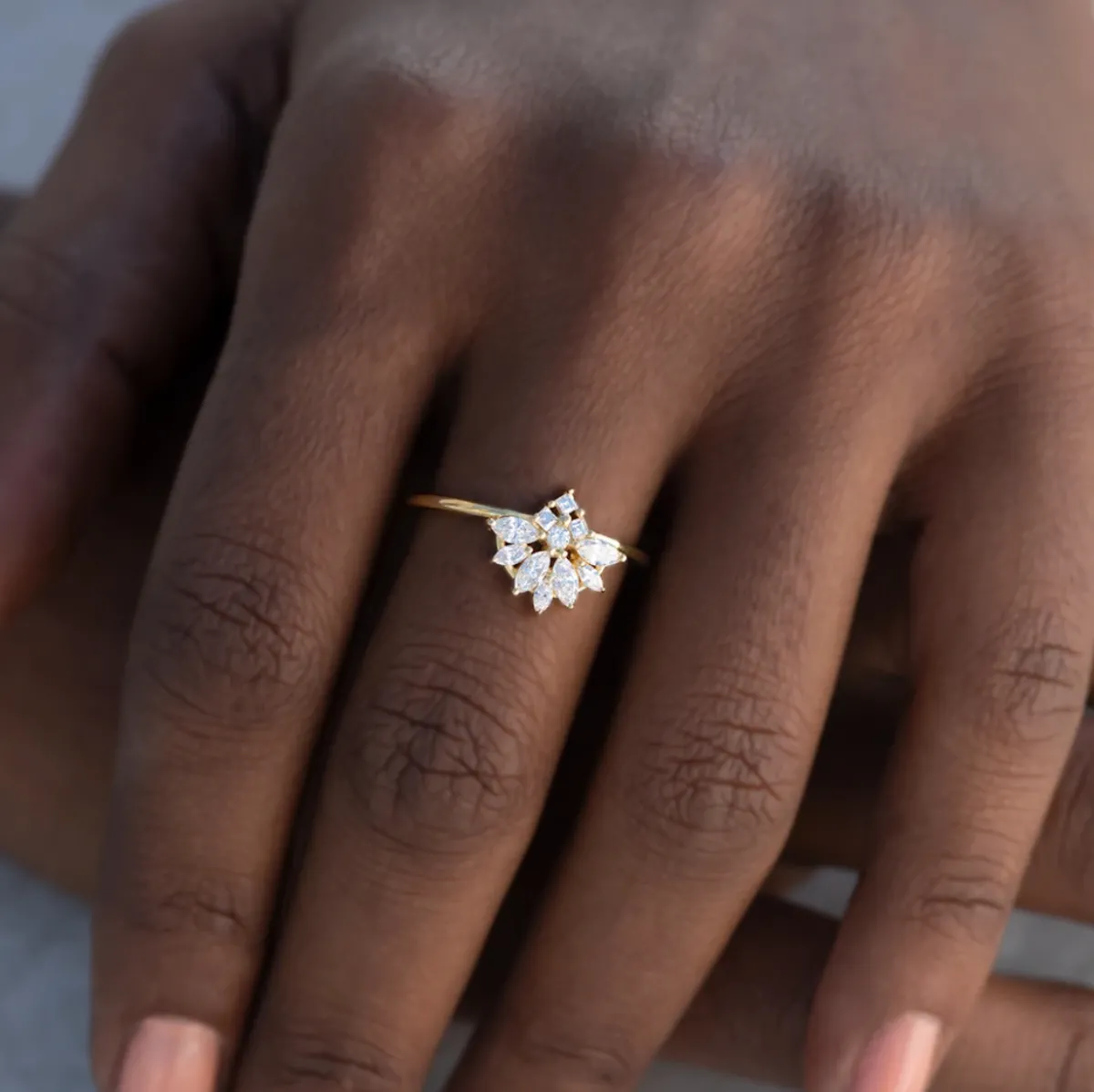 Tomfoolery Diamond Snowflake Ring Outlet